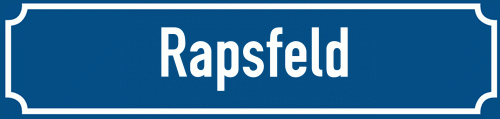Straßenschild Rapsfeld