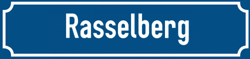 Straßenschild Rasselberg