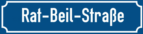 Straßenschild Rat-Beil-Straße