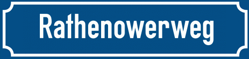 Straßenschild Rathenowerweg zum kostenlosen Download