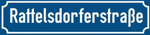 Straßenschild Rattelsdorferstraße