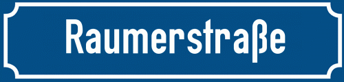 Straßenschild Raumerstraße