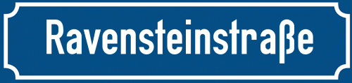 Straßenschild Ravensteinstraße