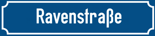 Straßenschild Ravenstraße