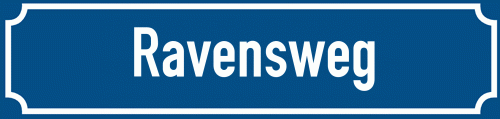 Straßenschild Ravensweg