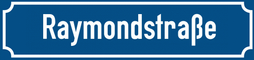Straßenschild Raymondstraße zum kostenlosen Download