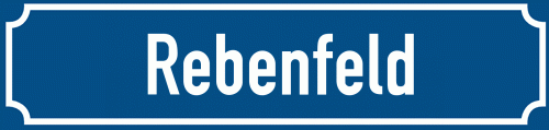 Straßenschild Rebenfeld