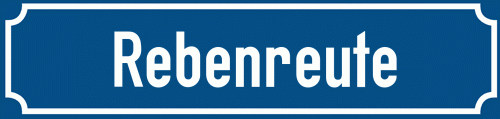 Straßenschild Rebenreute