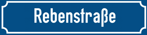 Straßenschild Rebenstraße