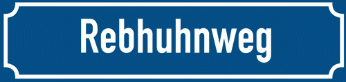 Straßenschild Rebhuhnweg
