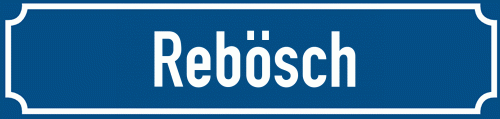 Straßenschild Rebösch zum kostenlosen Download