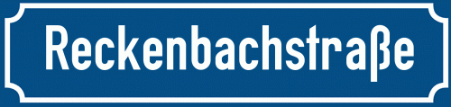 Straßenschild Reckenbachstraße