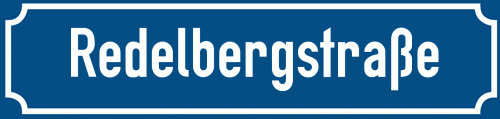 Straßenschild Redelbergstraße
