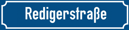 Straßenschild Redigerstraße
