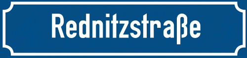 Straßenschild Rednitzstraße
