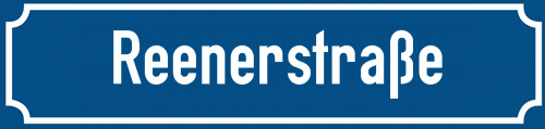 Straßenschild Reenerstraße