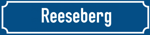 Straßenschild Reeseberg