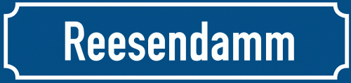 Straßenschild Reesendamm zum kostenlosen Download