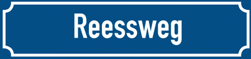 Straßenschild Reessweg