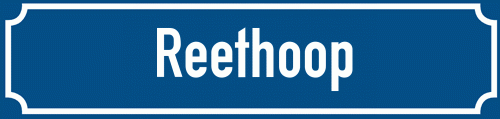 Straßenschild Reethoop