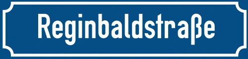 Straßenschild Reginbaldstraße zum kostenlosen Download