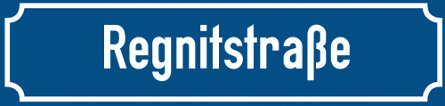 Straßenschild Regnitstraße
