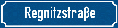 Straßenschild Regnitzstraße