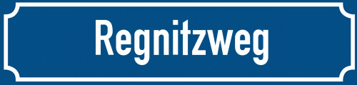 Straßenschild Regnitzweg