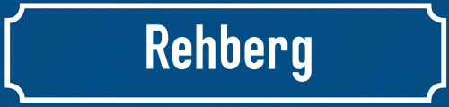 Straßenschild Rehberg