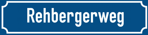 Straßenschild Rehbergerweg