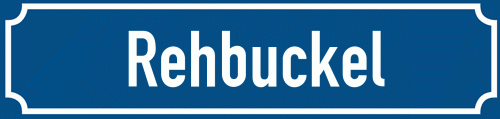 Straßenschild Rehbuckel