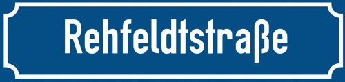 Straßenschild Rehfeldtstraße