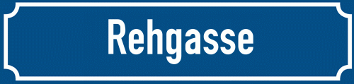 Straßenschild Rehgasse zum kostenlosen Download