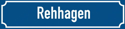 Straßenschild Rehhagen
