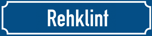 Straßenschild Rehklint