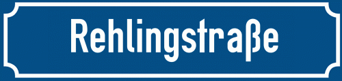 Straßenschild Rehlingstraße