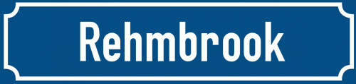 Straßenschild Rehmbrook