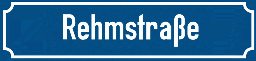 Straßenschild Rehmstraße