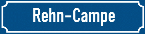 Straßenschild Rehn-Campe