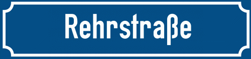 Straßenschild Rehrstraße
