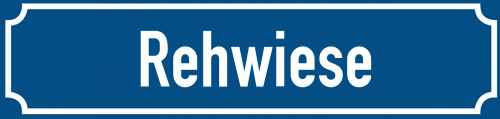Straßenschild Rehwiese