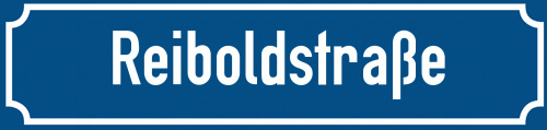 Straßenschild Reiboldstraße