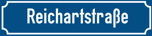 Straßenschild Reichartstraße zum kostenlosen Download