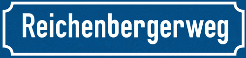 Straßenschild Reichenbergerweg