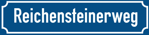 Straßenschild Reichensteinerweg