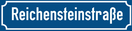 Straßenschild Reichensteinstraße zum kostenlosen Download