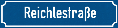 Straßenschild Reichlestraße