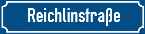 Straßenschild Reichlinstraße