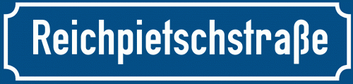 Straßenschild Reichpietschstraße