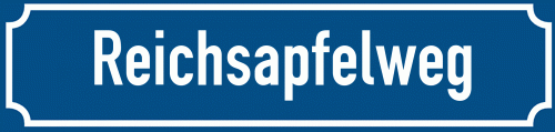 Straßenschild Reichsapfelweg zum kostenlosen Download